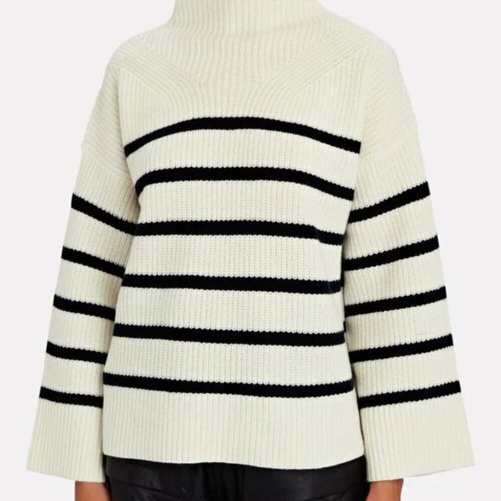 ALC Louise Striped Turtleneck Sweater - Size M